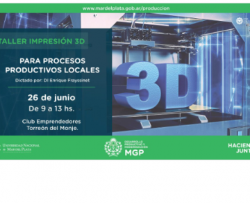 Participá del Taller Impresión 3D para procesos productivos